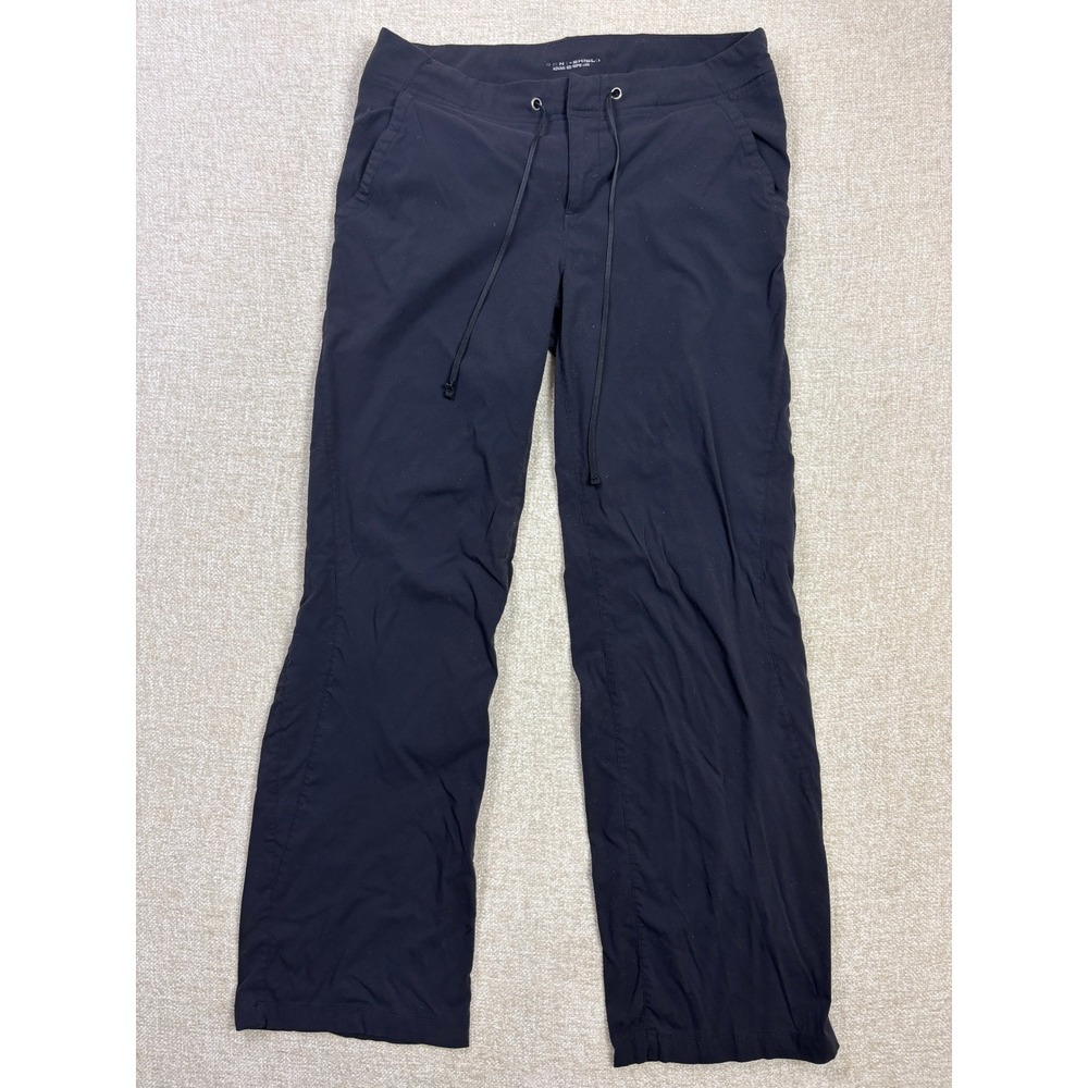 Columbia Women Omni-Shield Hiking Pants Black Size 8 Regular Drawstring Straight